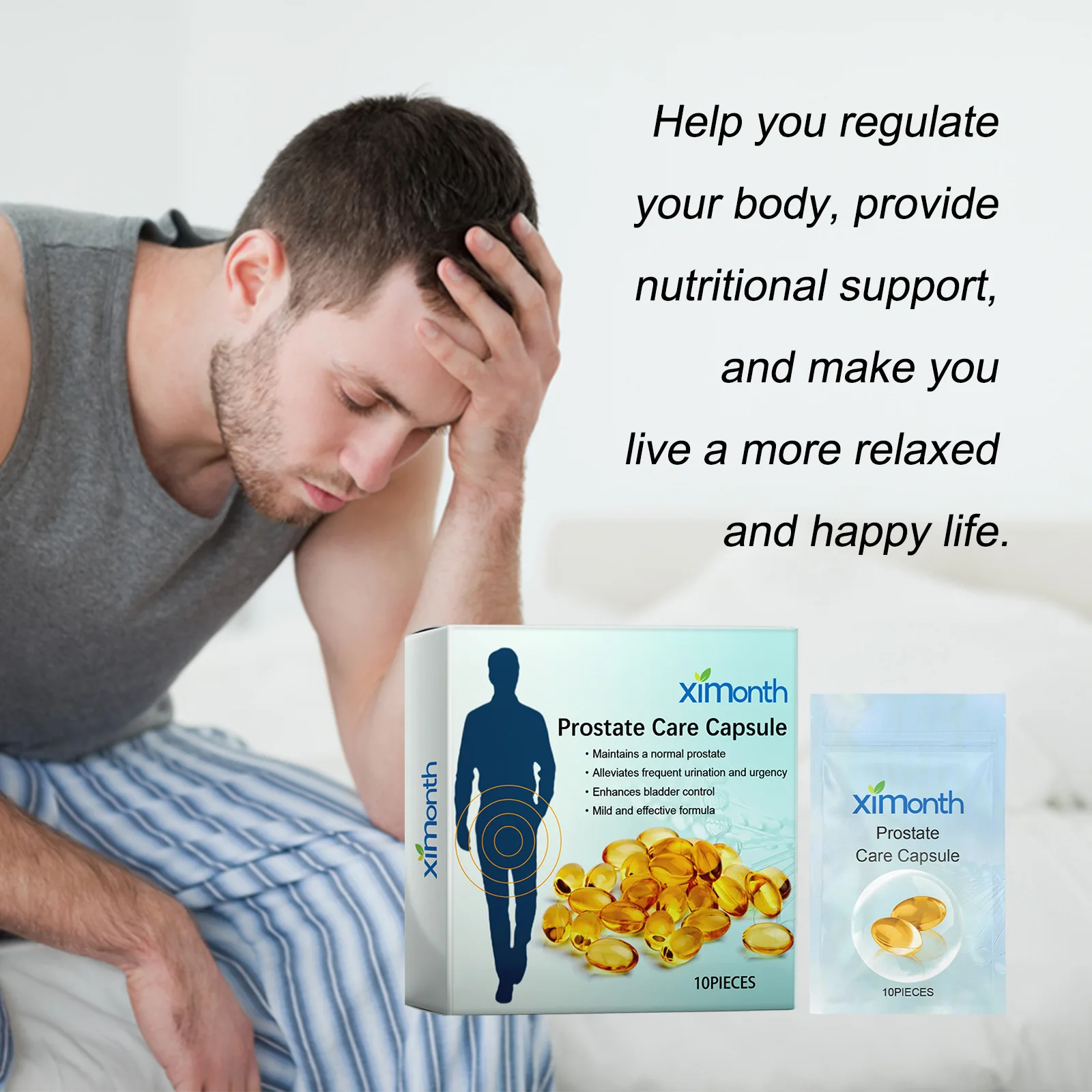 Prostatitis Treatment Capsules Relieve Prostate Discomfort Improve Kidney Function Frequent Urination Urgency Urethritis Care