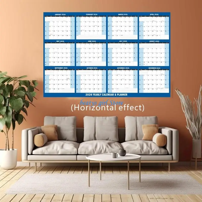 

C7AB Premium Recycled Paper 2026 Wall Calendar For Language Learners Easy Mount