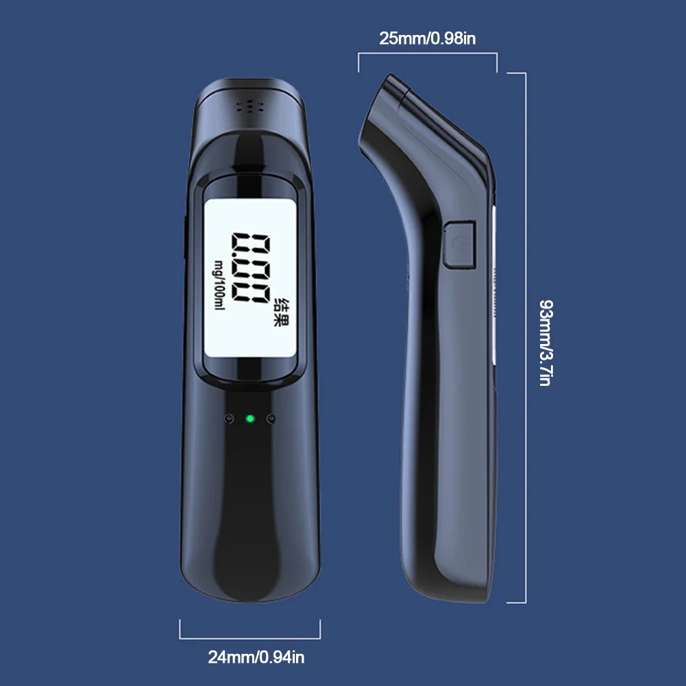 Digital Alcohol Breath Tester Detector High Accuracy Portable Breathalyzer LCD Display for Personal & Professional Use