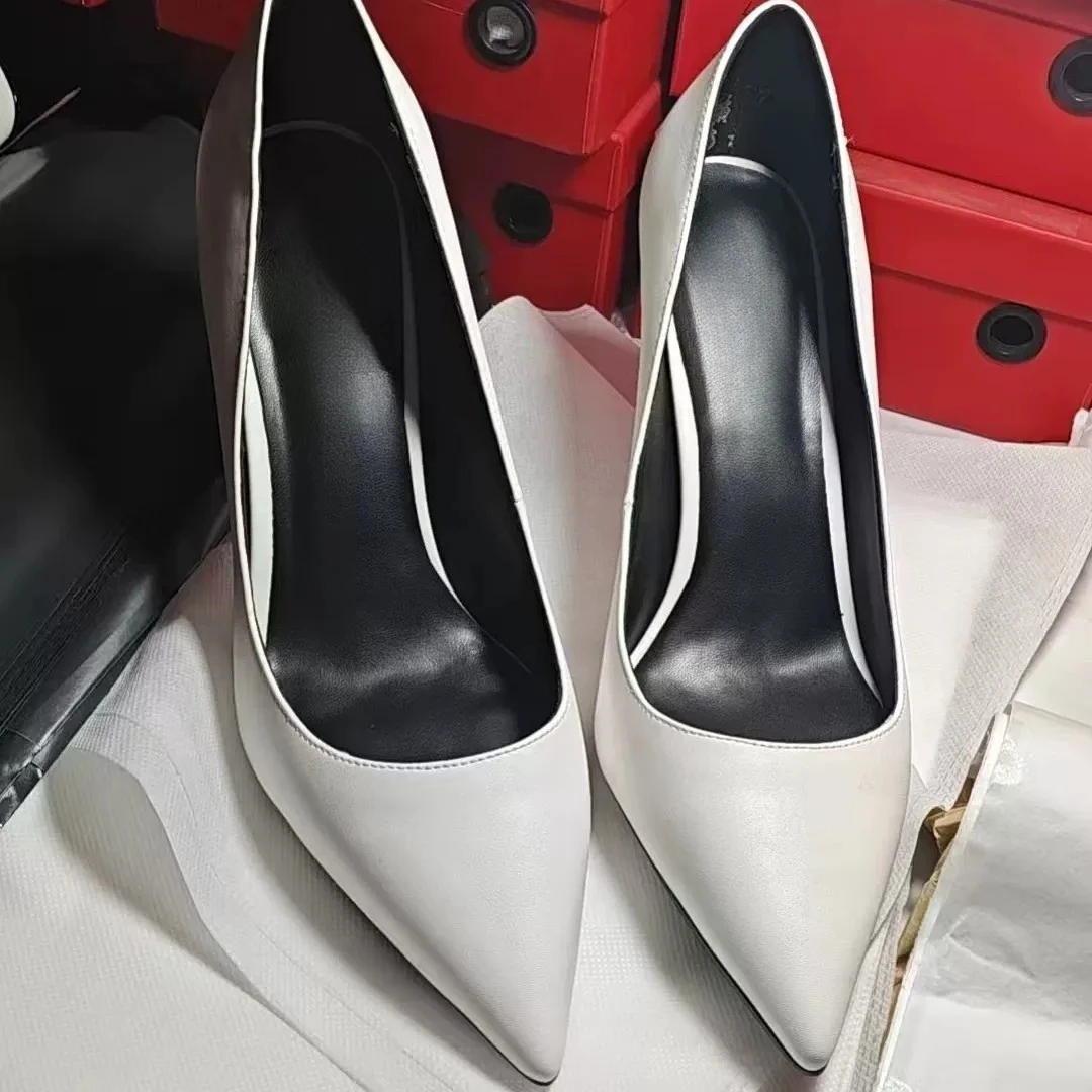 2027 New Shallow Mouth Pointed Stiletto High Heels Matte Fashion Commuter Work Size 33-46 Women's Single Shoes