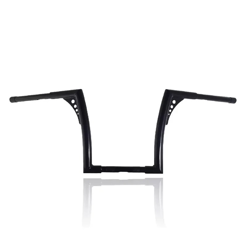 

Gloss black 10inch Rise 1-1/4'' Bat wing Ape Hangers Handlebar Compatible With Harley Softail FLST FXST Sportster XL 883 1200