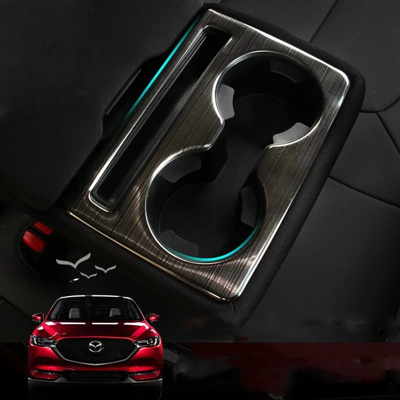 

For Mazda CX-5 CX5 2018-2024 Accessories Car Rear Seat Drink Cup Holder Cover Trim