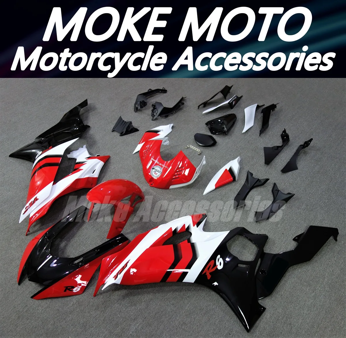 

Moke moto Fairings Kit Fit For Yzf R6 2017 2018 2019 2020 2021 2022 2023 2024 Bodywork Set Abs Injection New 20th Anniversary