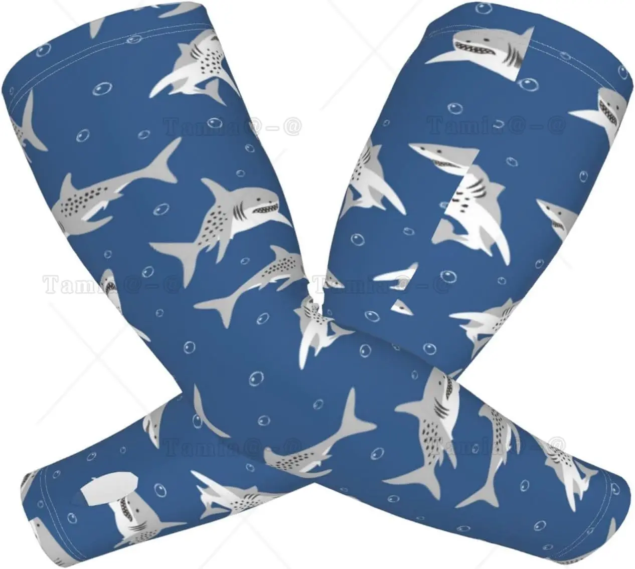 Shark Shooter Sleeves สําหรับผู้หญิงผู้ชาย Gardening Sun ปลอกแขนระบายความร้อนน่ารักปลอกแขนนน่ารัก