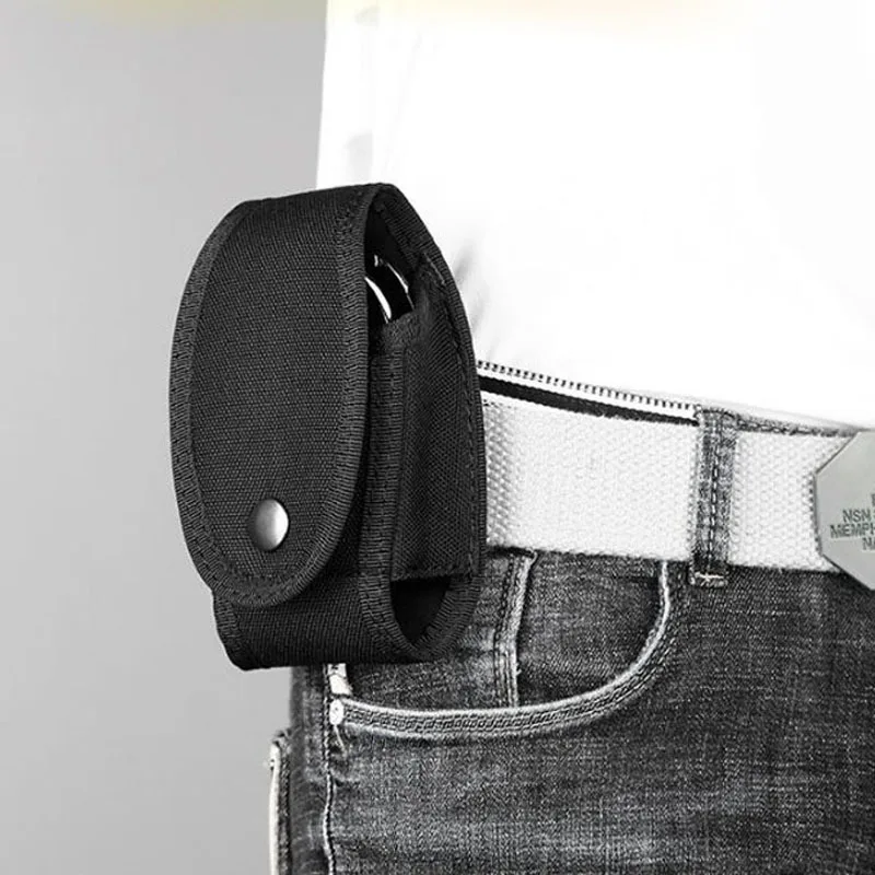 Funda de esposas tácticas de seguridad, funda de grillete, funda de nailon para cinturón de servicio