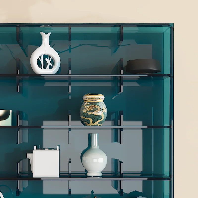 Teetassehalter, Acryl-Rack, Wandmontage, Teekannen-Präsentationsständer, einfach und modern