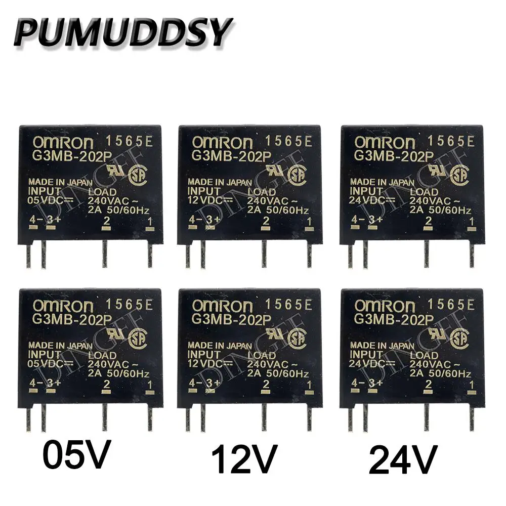 1PCS/lot 5V 12V 24V DC-AC Solid State Relay Module G3MB-202P G3MB 202P SIP SSR AC 240V 2A Snubber Circuit Resistor Relay Switch