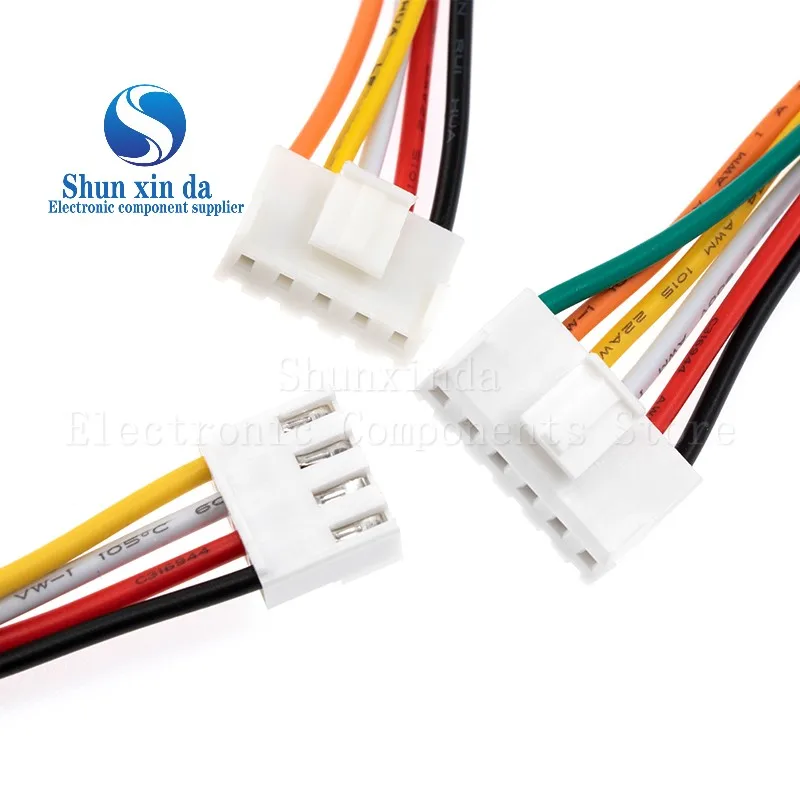 

10PCS VH VH3.96 2/3/4/5/6 Pin Female Housing Plug Connector With Wire 22AWG 20cm 2p 3p 4p 5p 6p 3.96MM Single Head Tinned Cable