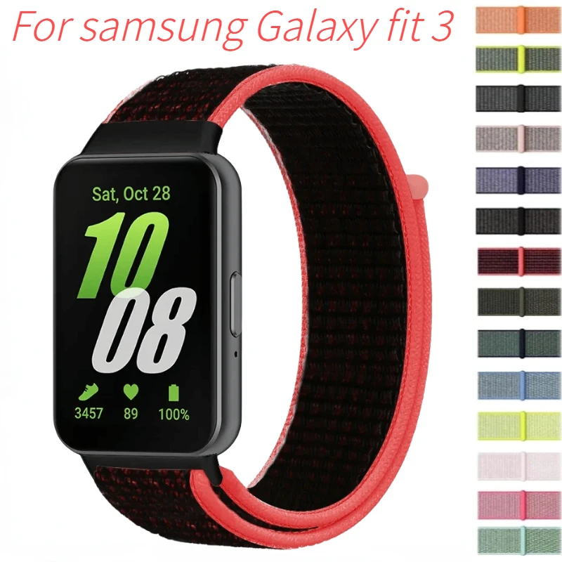 Nylon Loop band For Samsung Galaxy Fit 3 WristStrap Official Breathable Bracelet Correa For Samsung Galaxy Fit3 Belt Accessories