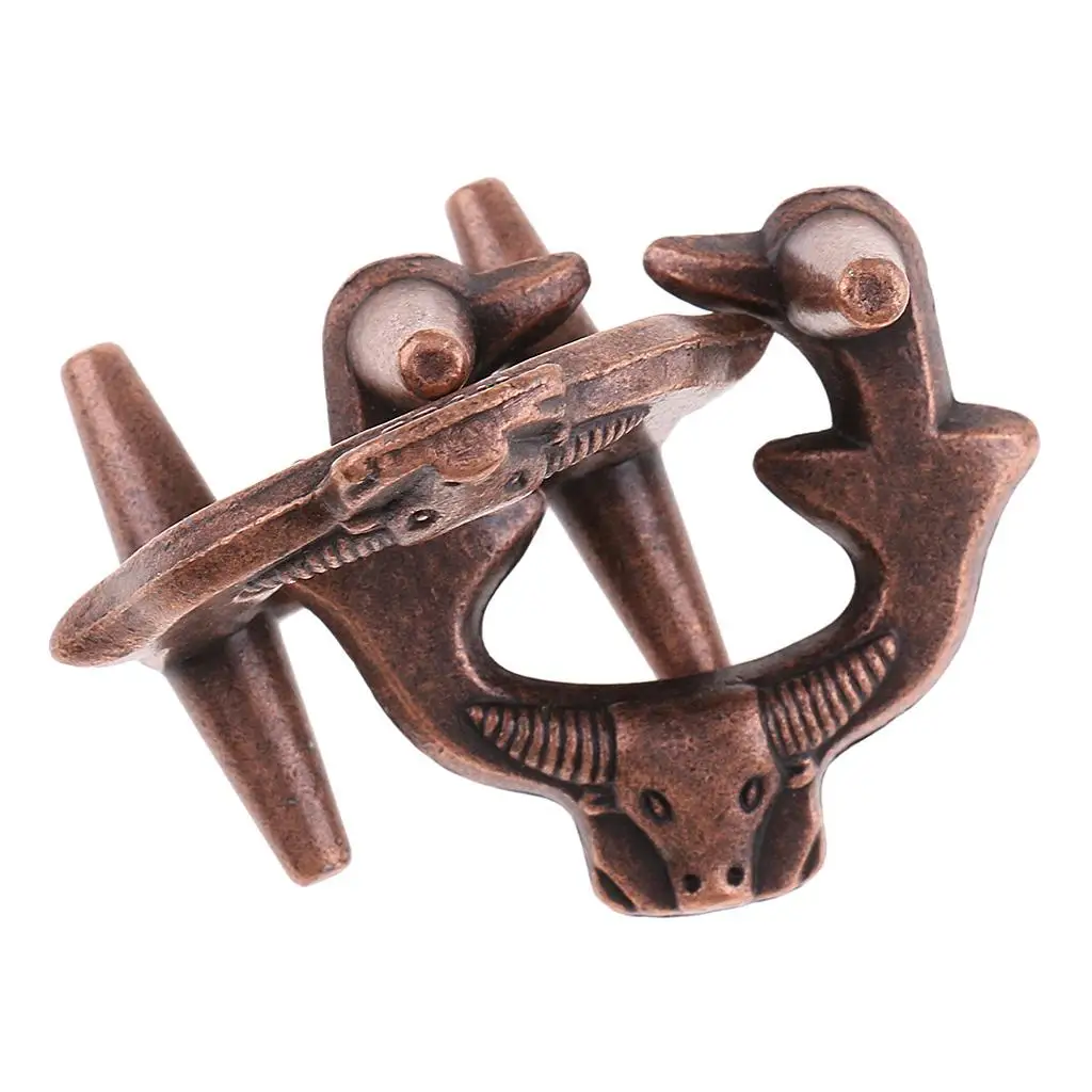 1pc crianças iq treinamento brinquedo mente jogo cérebro teaser touro bloqueio quebra-cabeça truque de magia