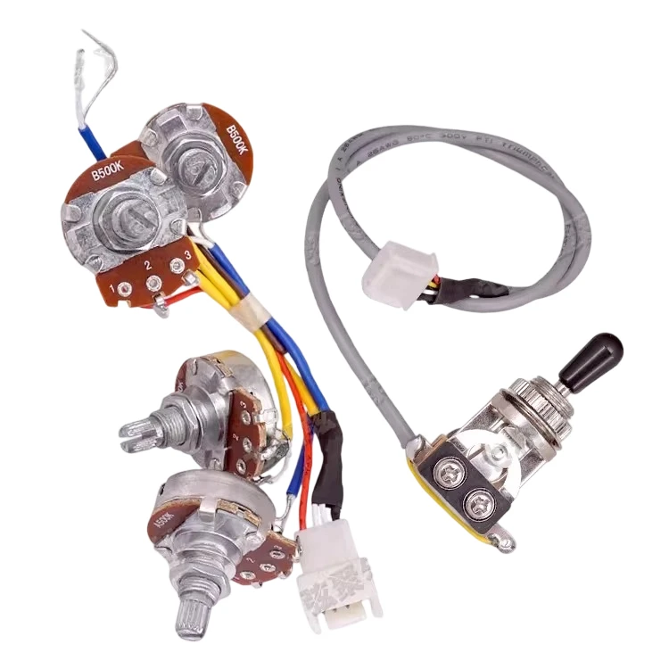 

Prewired Wiring Harness for EPI LP Electric Guitar, 2 Volume 2 Tone Guitar Wiring Kit with 3-Way Toggle Switch