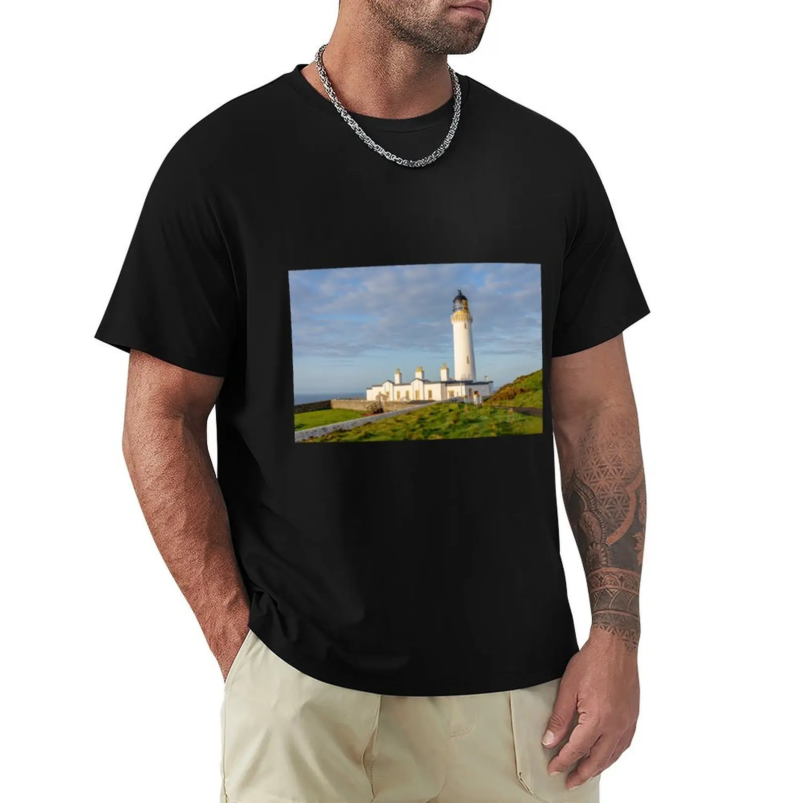 

Lighthouse at Mull of Galloway T-Shirt blue archive Clothing custom t shirt kawaii clothes plain t shirts men