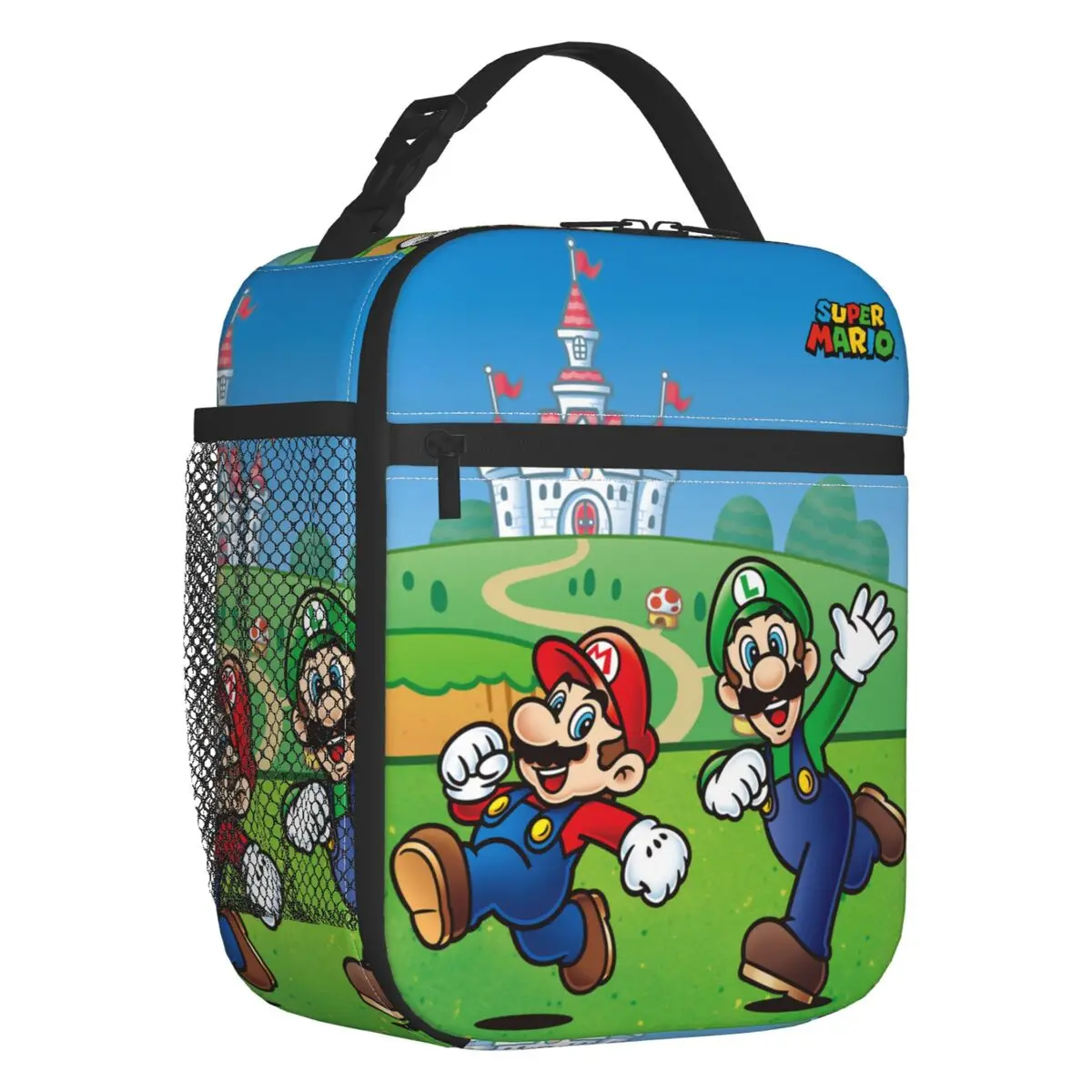 

Custom M-Marioes Video Game Brothers Friends Insulated Lunch Bags for Camping Travel Portable Thermal Cooler Lunch Box Unisex