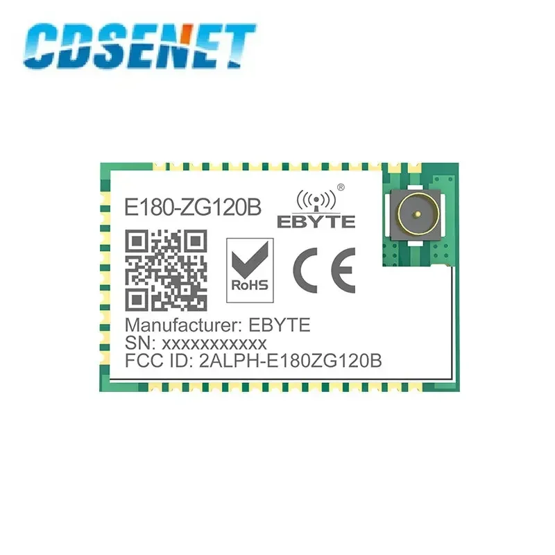 2.4GHz ZigBee3.0 EFR32 SoC E180-ZG120B 20dBm 32-bit ARM Cortex -M4 kernel PA Stamp Hole IPEX SMD IoT Wireless Transceiver Module