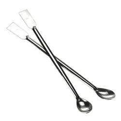 20cm Stainless Steel Lab Spoon  Double End Spatula/Laboratory Sampling Spoon Mixing Micro Spatula Scoop