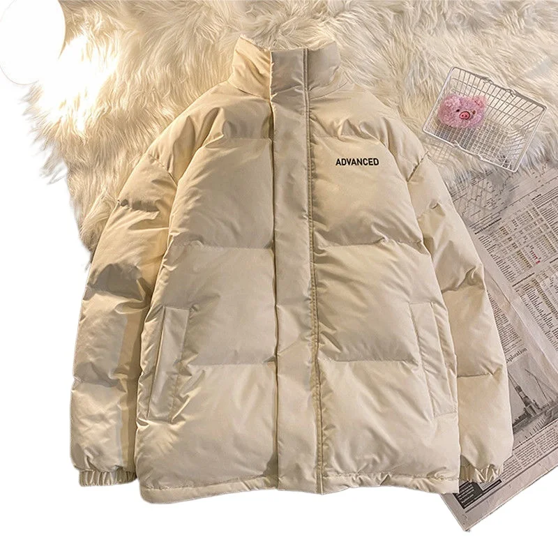 Manteau en coton optique pour hommes et femmes, manteau en laine d\'agneau, manteau court en velours, style Hong Kong, version coréenne, hiver, 2022