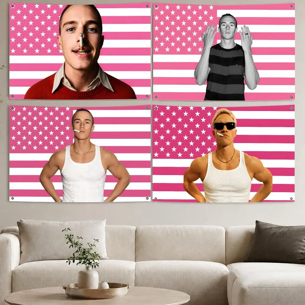 Drew Starkey Wall Deocr Flags Aesthetic Wall Tapestry Printed Wall Hanging Living Room Party Outdoor Decor
