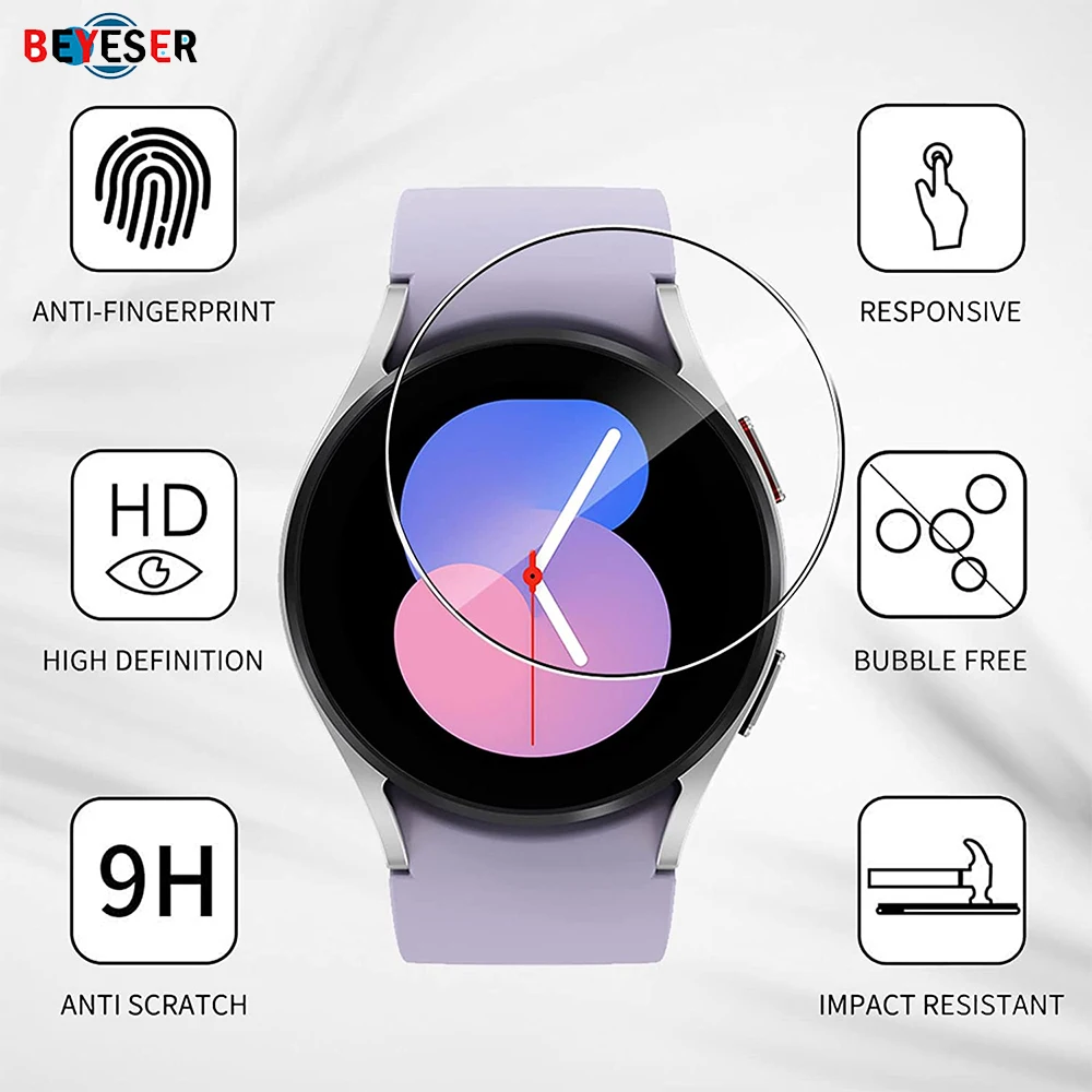 

3Pcs Tempered Film For Samsung Galaxy Watch5 40mm 44mm Scratch Resistant Smart Watch Screen Protector For Galaxy Watch5 Pro 45mm