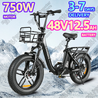 C05 Ebike LCD 500W Motor 36V13AH Lithium Battery Electric Bike Disc Brake 20*4 Inch Fat Tire7 Speed Waterproof Electric Bicycle