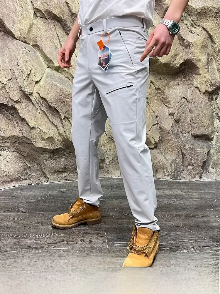 

High-End Men's Hiking Trousers Qui Dry Waterproof 3D Tailoring Outdoor Sle Nylon Fabric Straight Leg Windproof