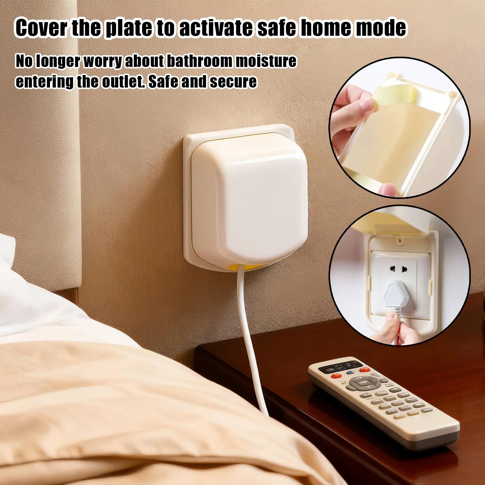 

Plug Protectors Baby Proof Adhesive Electrical Socket Plug Box Adhesive Socket Cover For Home Kitchen Nursery Bedroom Fireplace