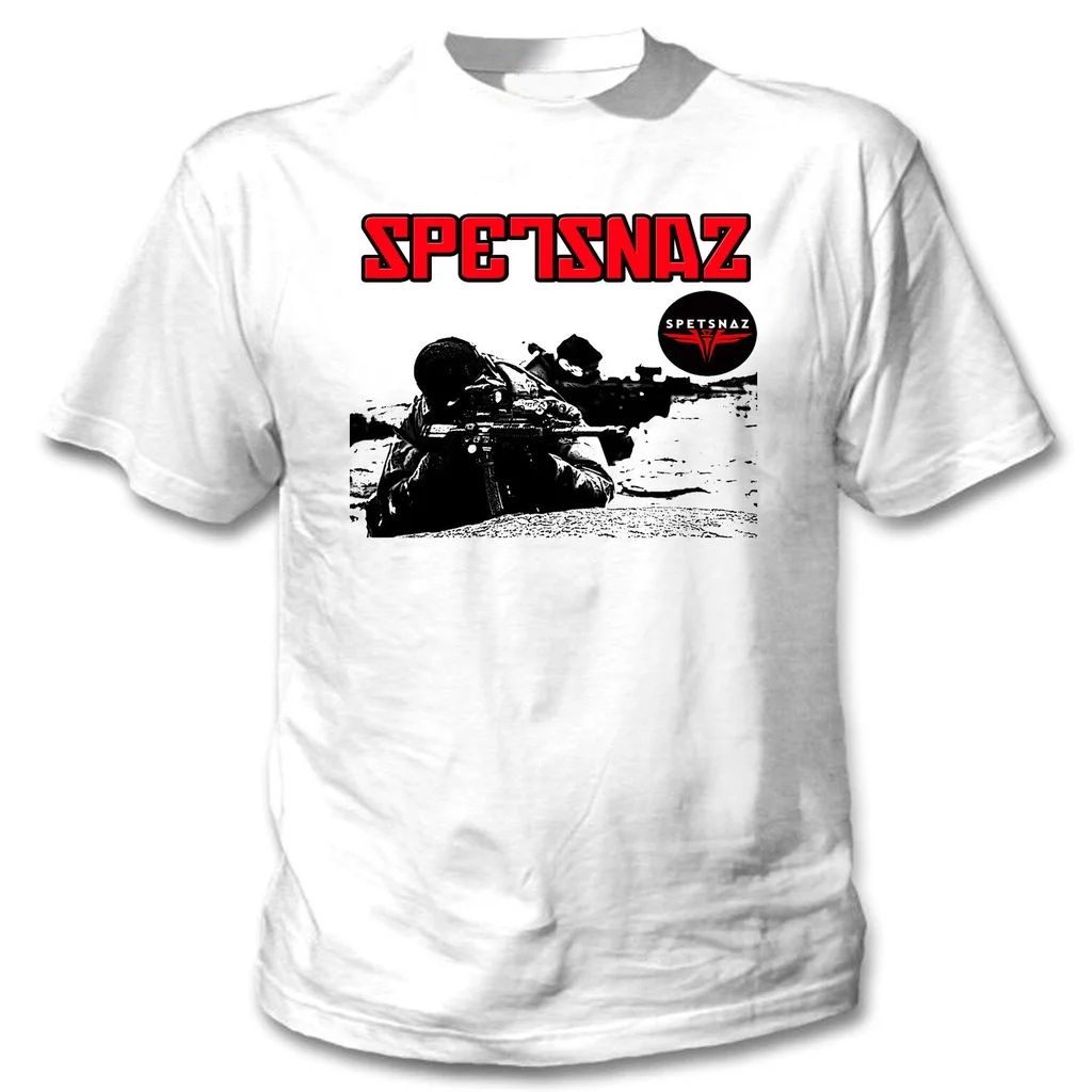 SPETSNAZ RUSSIAN SPECIAL FORCES AMAZING GRAPHIC TSHIRT Men's 100% Cotton Casual T-shirts Loose Top Size S-3XL