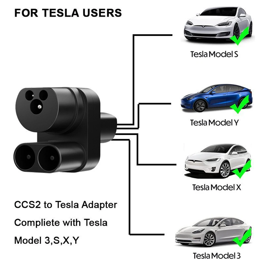 CCS2 to Tesla EV Charger Adapter Max400A 175KW DC500V Electric Vehicle Charging CCS COMBO 2 To TPC Convertor for Teslas Model