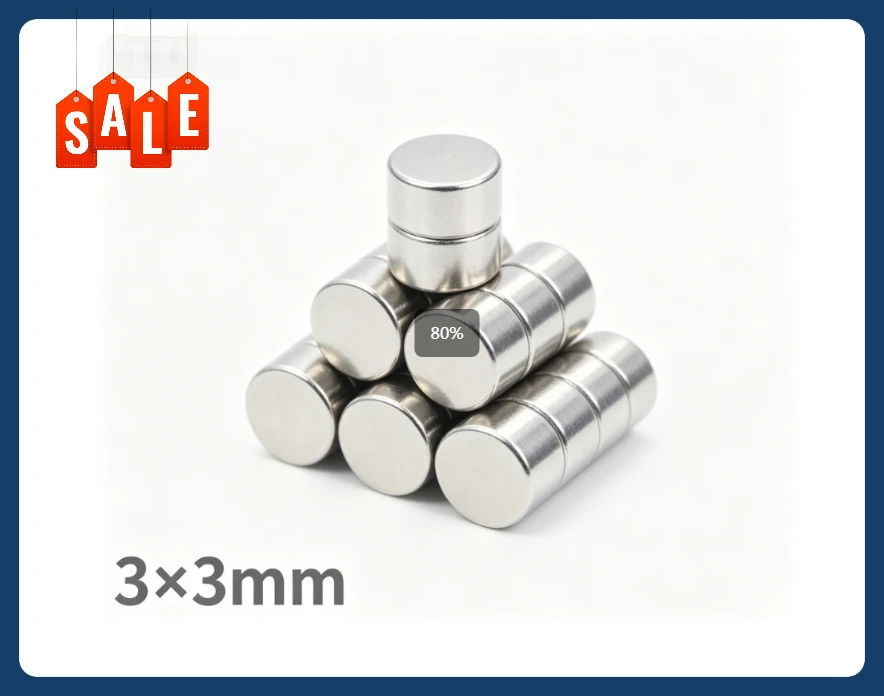 3x3mm Neodymium Magnets Mini Small Round Disc Magnet N35 Strong Rare Earth NdFeB Micro Magnet for DIY