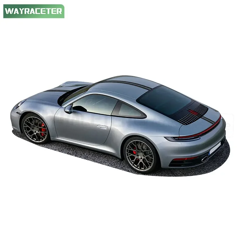 3 Pcs/Set Bonnet Stripes Sticker Hood Roof Trunk Vinyl Decal For 911 Cayenne Macan Taycan 718 Boxster Panamera