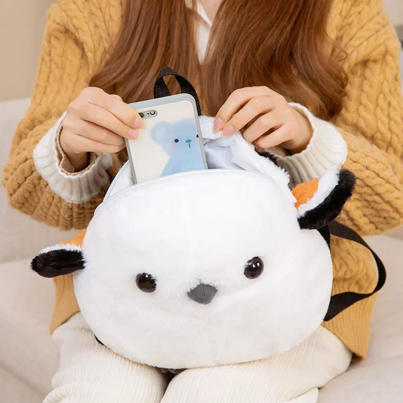 Zaini in peluche con sigillo di uccelli realistici da 40 cm Zaino per animali Kawaii Ragazze Ragazzi Borse da scuola per animali di simulazione per regali di compleanno per bambini