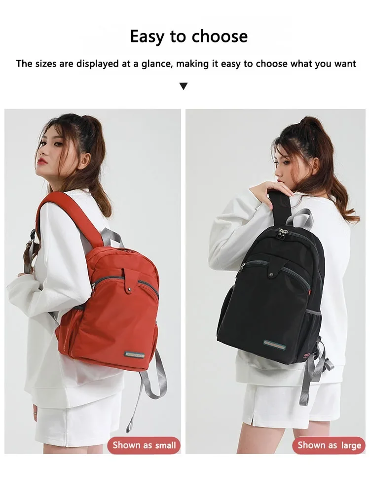 Fouvor New Fashion School Bags for Women Student 2024 Casual Travel light Backpacks Oxford Large Capacity Shoulders Bag 2587-11