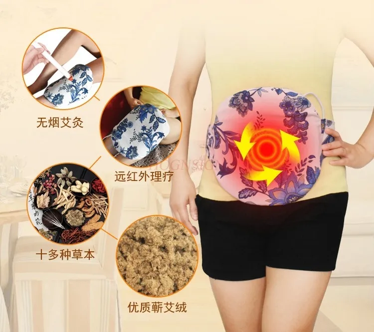 Moxibustion treasure electric heating household warm palace cold aunt artifact protection belt moxa velvet hot compress bag