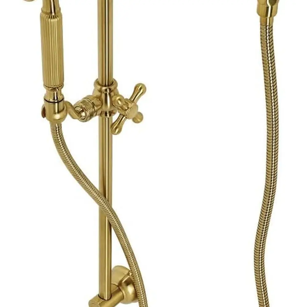 

KAK3327W7 Adjustable Hand Shower Kit with Slide Bar in Brushed Brass Finish