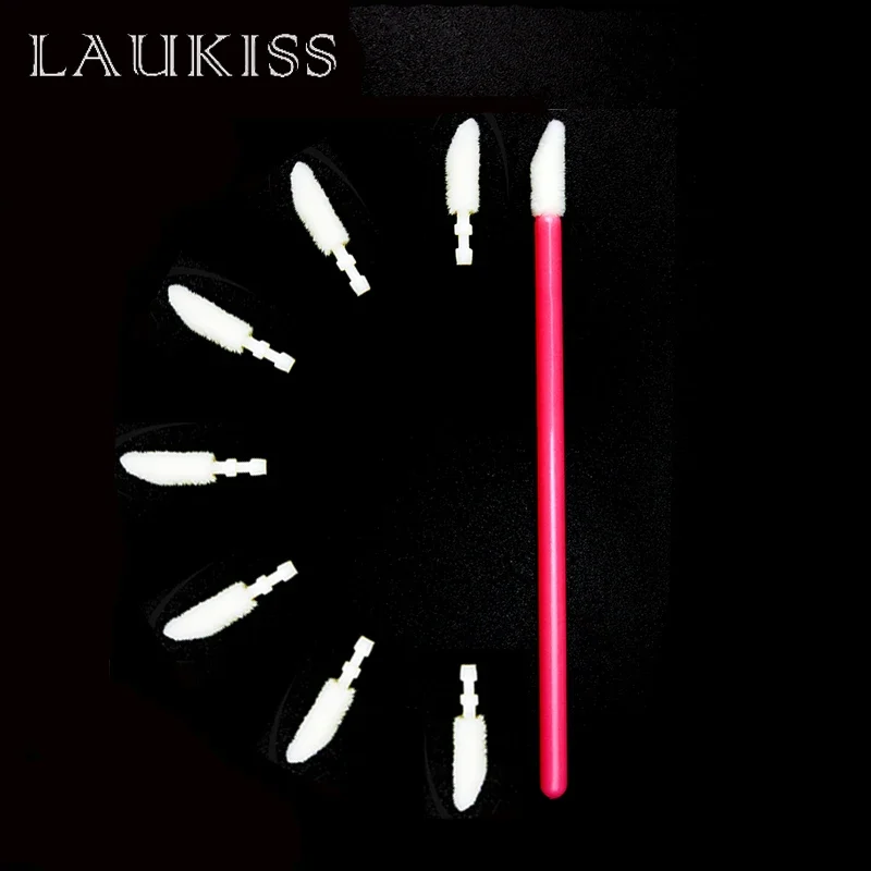 100/200pcs Lip Brush Applicator ทิ้งหัวเปลี่ยนหัวแปรงแต่งหน้าเครื่องสําอางค์ Lip GLOSS เครื่องมือผ้าฝ้ายสําหรับลิปสติก