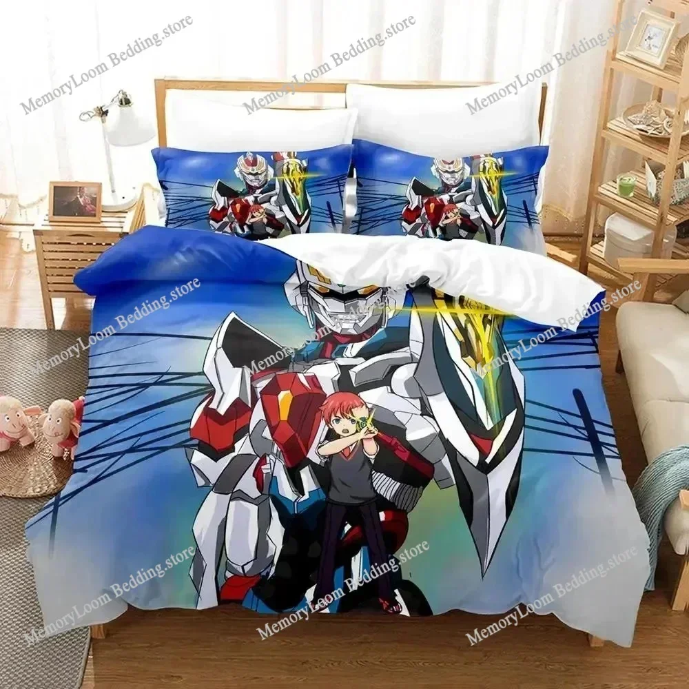 3D Print Anime SSSS.GRIDMAN Bedding Set Duvet Cover Bed Set Quilt Cover Pillowcase king Queen Size Boys Adult Bedding Set