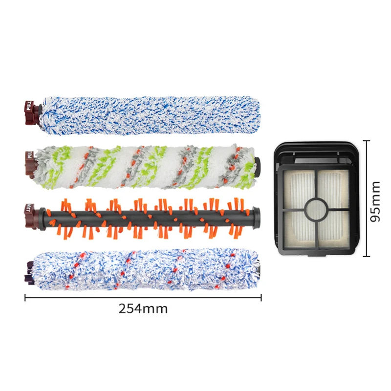 فرشاة الأسطوانة فلتر Hepa لبيسيل Crosswave 1785 سلسلة 17132 1866 1868 1926 روبوت المكنسة الكهربائية فرشاة لفة جزء 1608683