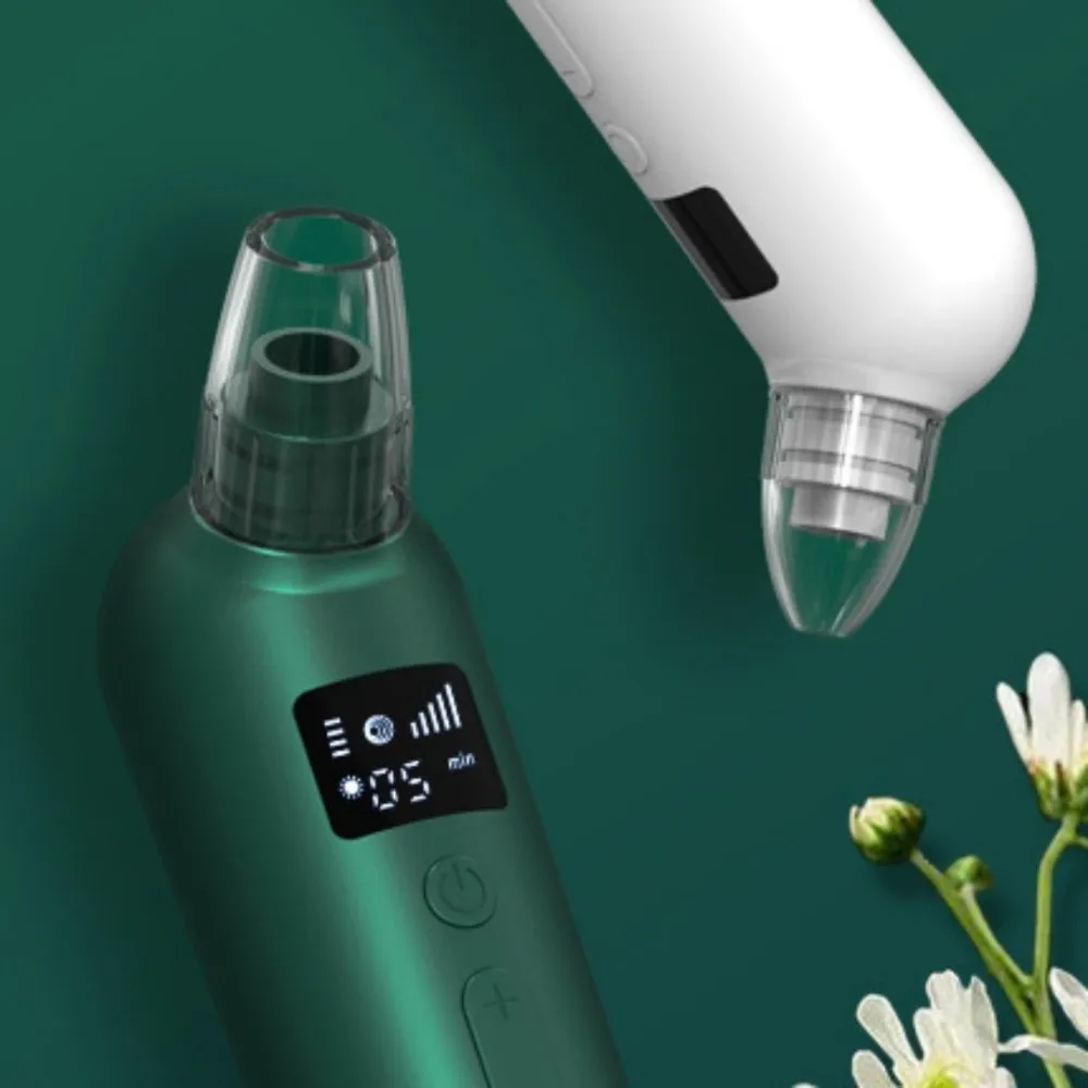 전기 블랙헤드 제거기 딥 클리닝 소형 버블 페이스 코 클리너 온열 기능 USB 충전식 스마트 뷰티 도구