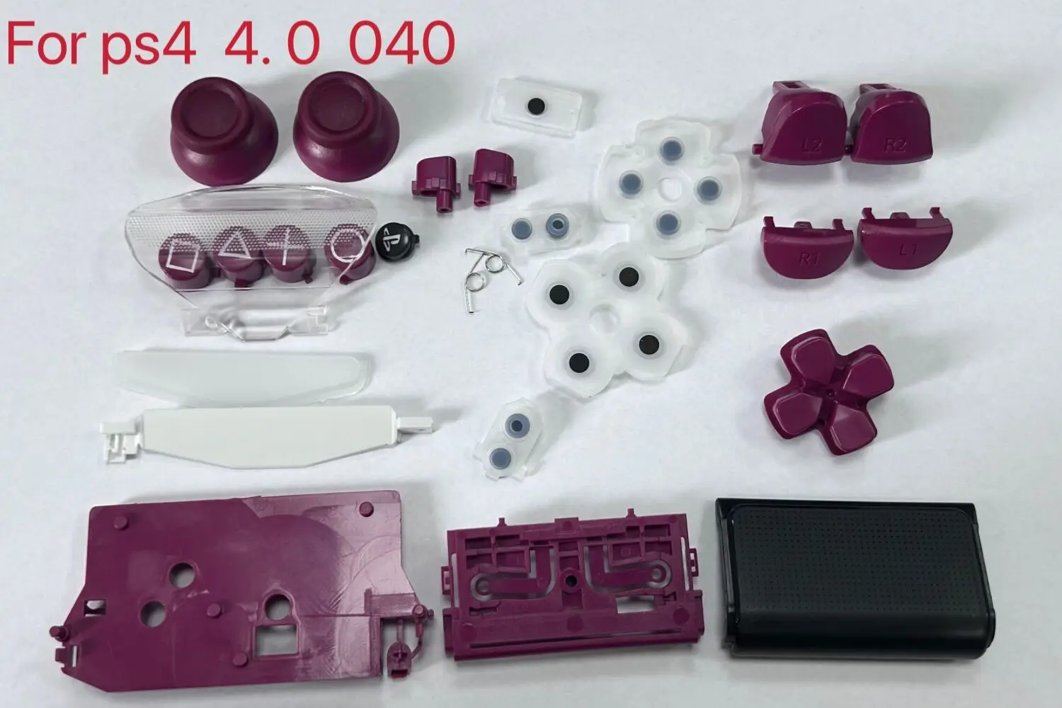 1 Satz für ps4 slim 4,0 Jdm-040 Game Pad Controller l1r1 l2r2 Richtung Tastatur leitfähige Gummi knopf Joystick Kappe mit Feder