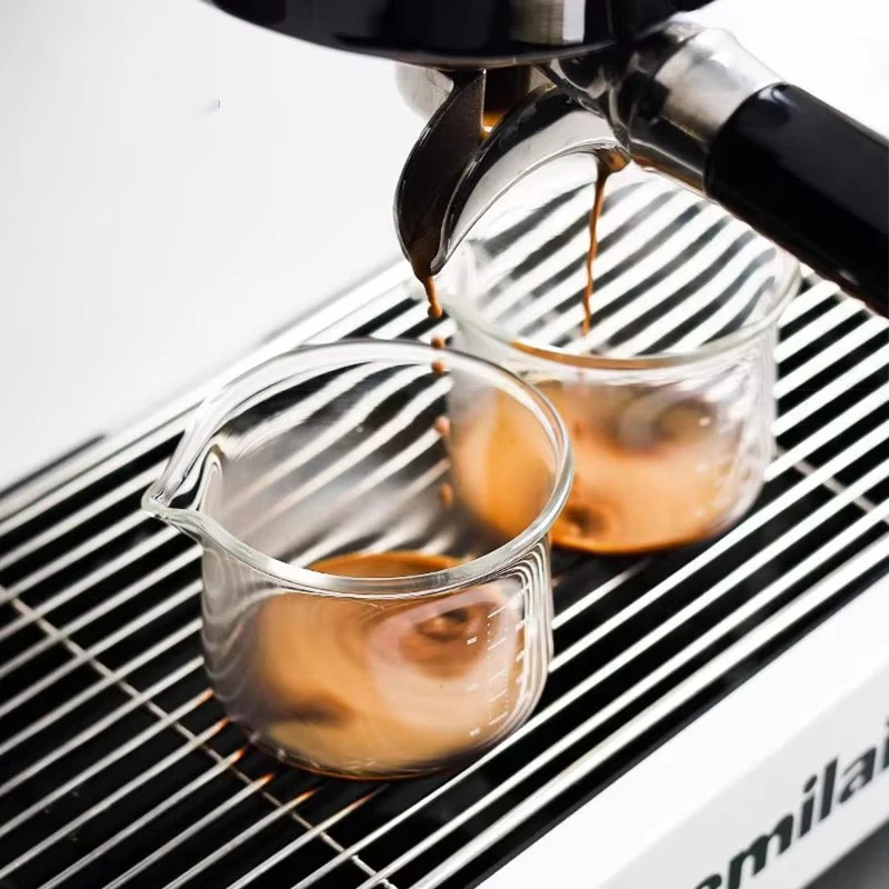 YWDL Espresso Measuring Cup 100ml Clear Scale Espresso Shot Glasses Coffee Extraction Cup Milk Cup Kitchen Coffee Accessories