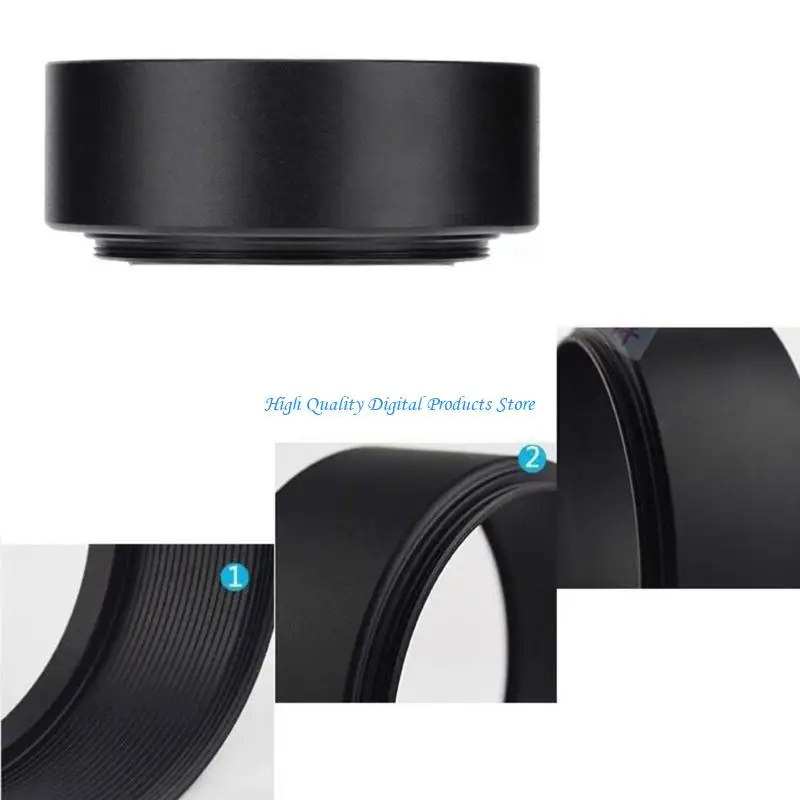 

U2JE 37 39 40.5 43 46 49 52 55 58 62 67 72 77 82mm Metal Lens Hood with Cylindrical Form AntiGlare Lens Hood Photographers