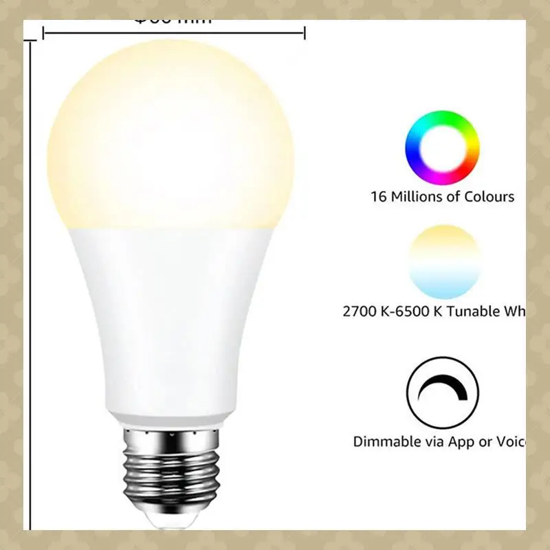 

AB45 Tuya Zigbee Smart LED Light 15W E27 Smart Bulb Voice Control Bulb Compatible With Alexa And Google Home Dimmable
