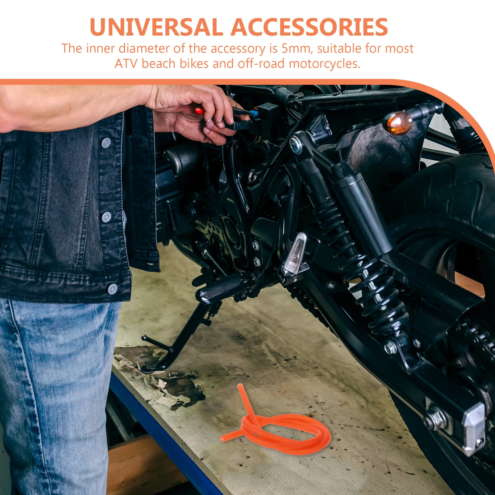 

1M Line Kit 5mmx8mm ATV Motorcycle Off-road Universal Hose Clips Oil Filter PVC Plastic Metal Durability Reliable Easy