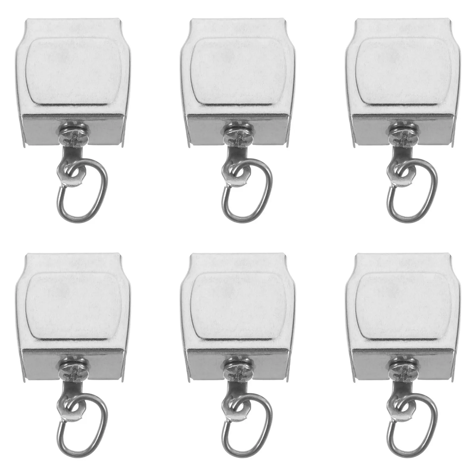 6 قطع من أغطية نهاية مسار الستارة من الفولاذ المقاوم للصدأ، نهايات زخرفية معدنية شديدة التحمل لاستبدال قضبان الدش النوافذ