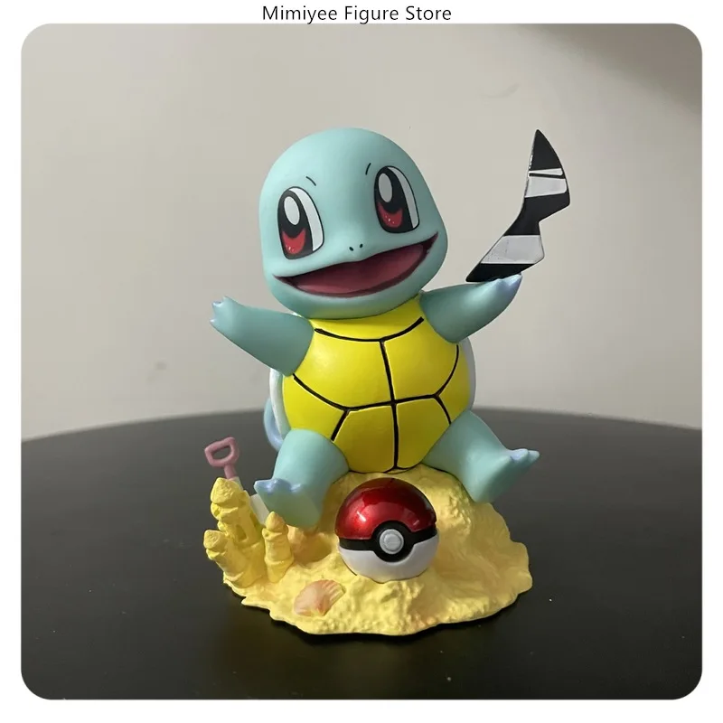 10 cm Bulbasaur & Squirtle Cute Anime Figure Model Statue Collection Decorazione del desktop Ornamento Giocattoli Regali per i fan