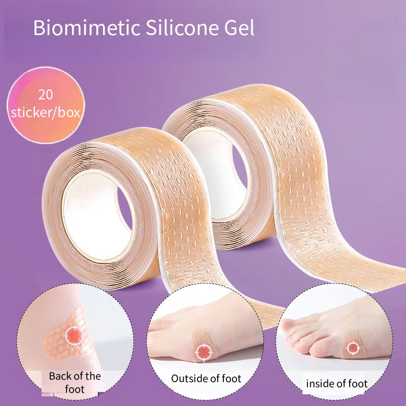 Biomimetic Silicone Heel Sticker Womens Shoes Heel Protectors Foot Care Products Multifunctional invisible Shoes Accessories