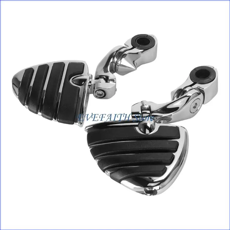 

124B Motorcycle Foot Pegs Nonslip Surfaces Corrosion Resistant Aluminum Construction Footpegs Pedal Footrest