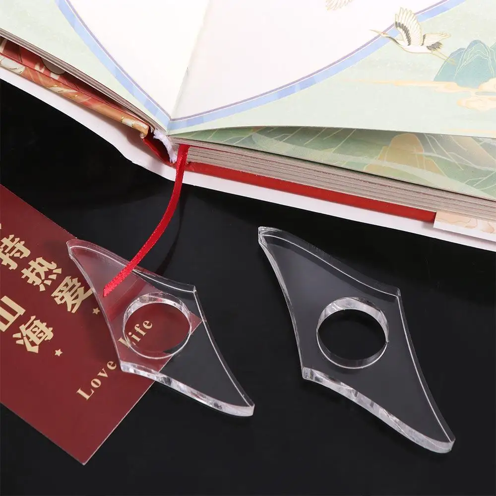 Acrylic Thumb Book Support Spreader Multi-function Thumb Book Brace Bookmark Smooth Book Page Holders Reading Supplies