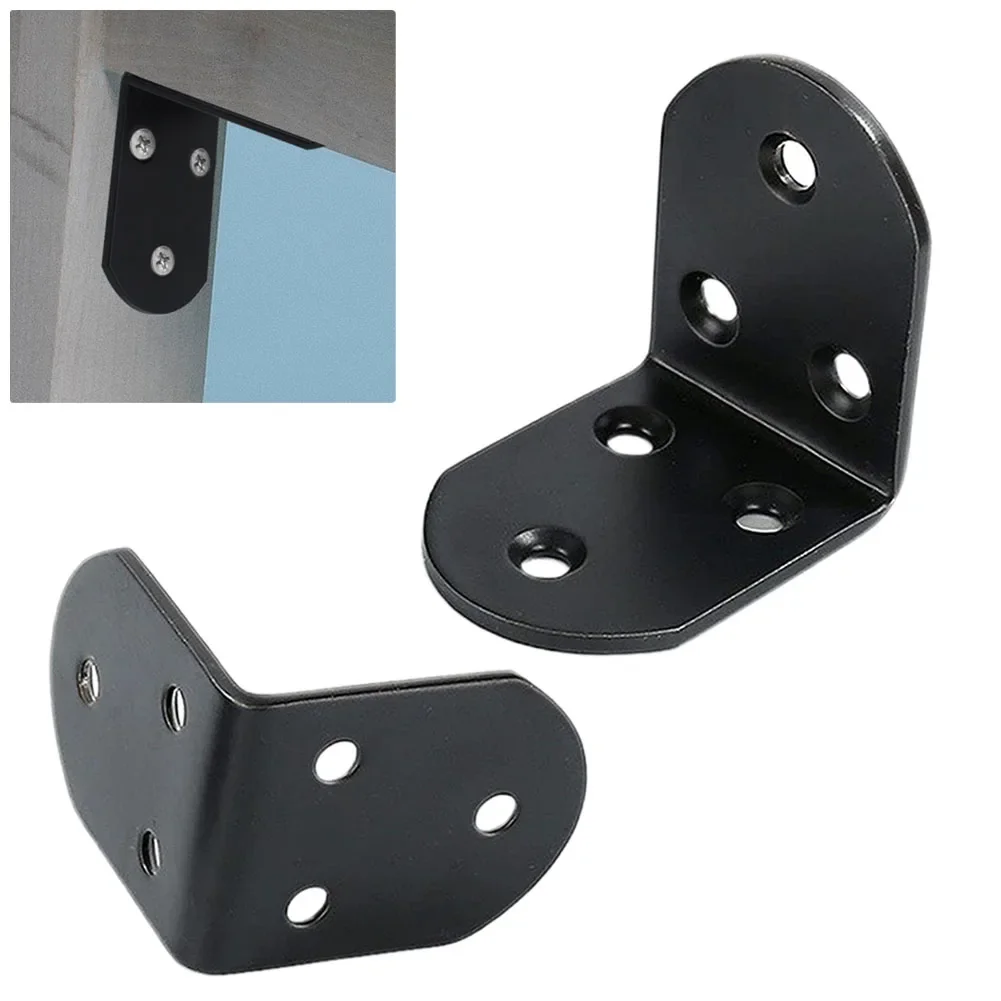 Brand New Home Angle Brackets Corner Brackets Furniture Hardware Heavy Duty Iron Anti-rust Curved Beds Cabinets