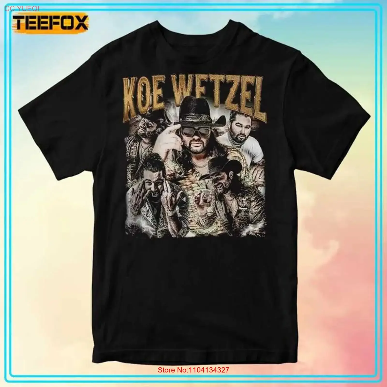 Koe Wetzel Rock Music Black  Size S 4XL T Shirt PP253 vintage Washed Stylish Stretched Versatile designer clothes Comfortable