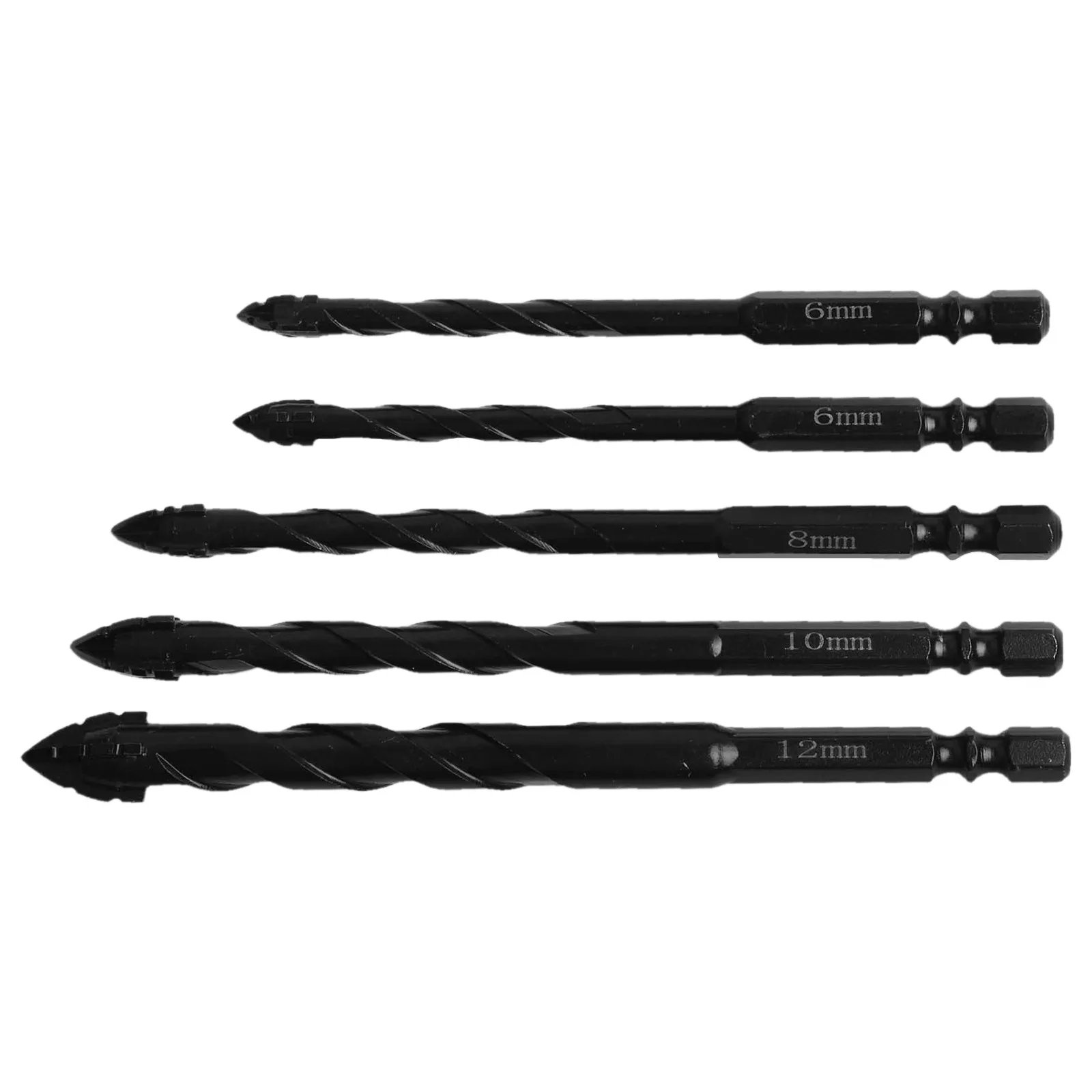 5Pcs Eccentric Drill Bit Four-Flute Drill Bit Triangle Drill Bit For Glass Tile Punching Drilling Power Tools Accessories
